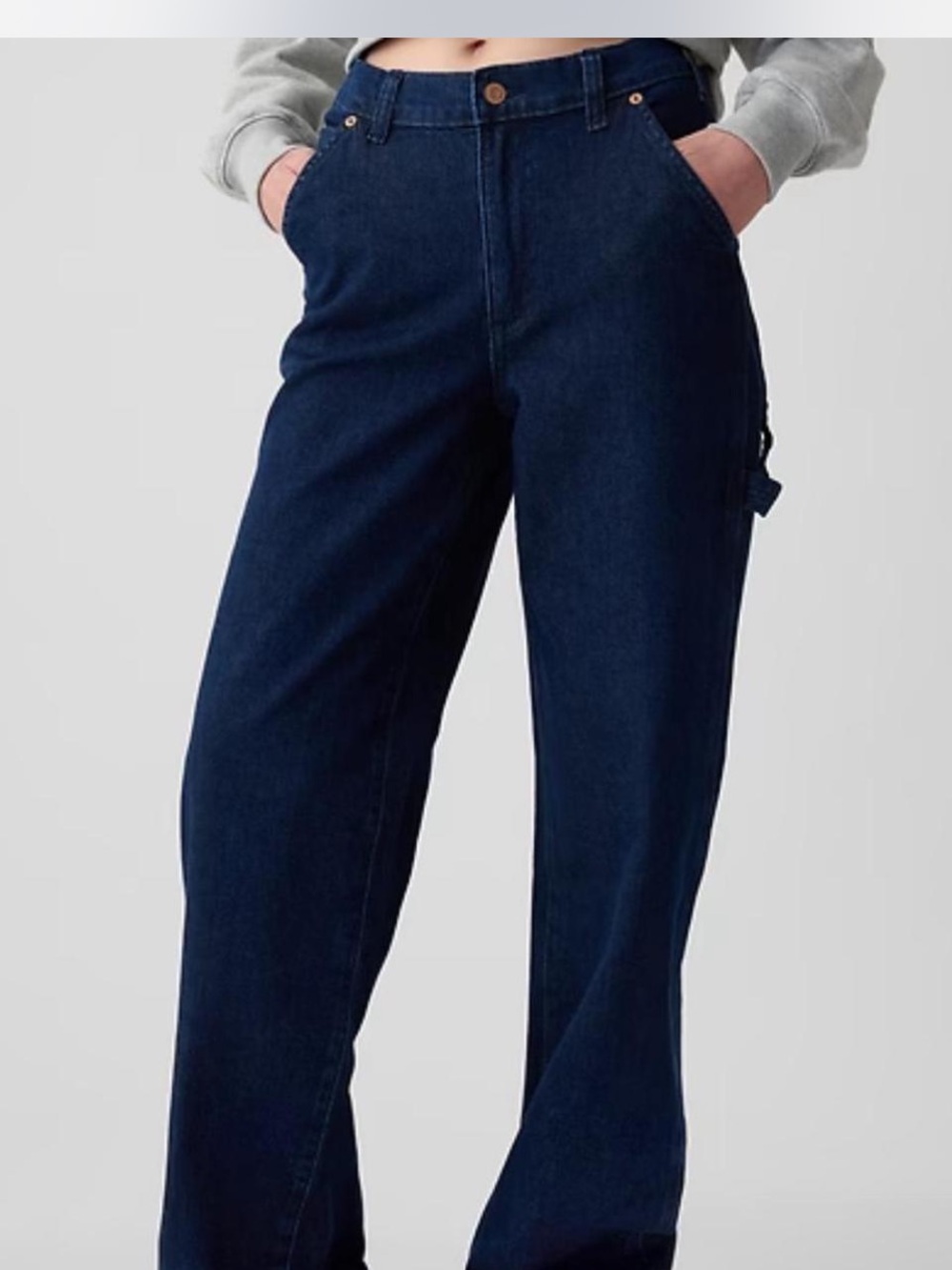 90s loose mid-rise carpenter jeans